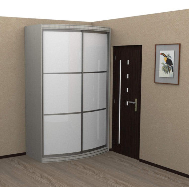 Радиусный шкаф купе &quot;Радуга&quot; выпуклый 450 — Аэлита