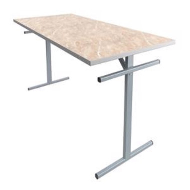 Стол 1500/1800 мм  обеденный  6-ти местный под скамью, столешница пластик &mdash; Аэлита