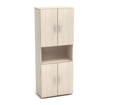 Шкаф высокий одна открполка (700х350х1830) (ШК31+ДК32х4) — Аэлита