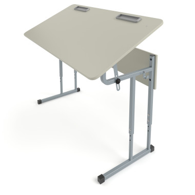 Стол (парта) ученический 2-местный регулируемый 1200*500 с наклоном столешницы с закруглением &mdash; Аэлита