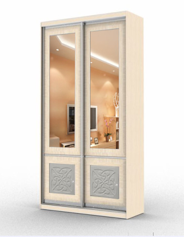 Шкаф-купе двухдверный с филенкой ПВХ (модель 2.8) &mdash; Аэлита