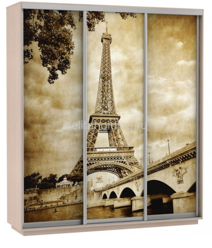 Шкаф-купе ТРИО фотопечать \"Париж\" — цена 33 880 руб., доставка по ...