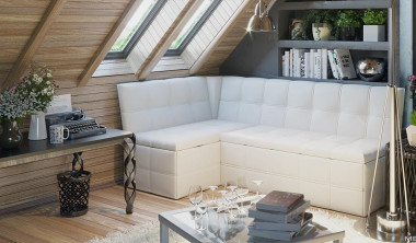 Скамья угловая со спальным местом «Домино» кашемир крем — Аэлита