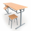 Стол для столовых с навесными табуретами