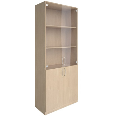 Шкаф высокий широкий Nova S со стеклом 770х359х1914 &mdash; Аэлита