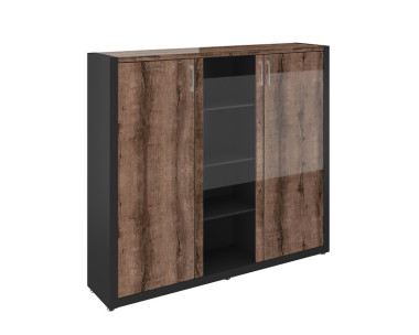 Шкаф со стеклом и гардеробом 1816х400х1620 &mdash; Аэлита