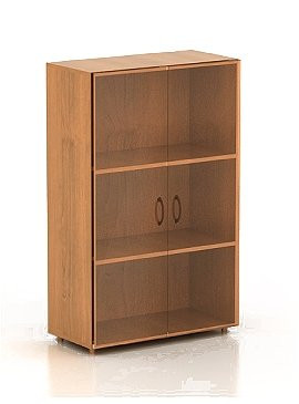 Шкаф низкий со стеклом (740х390х1206) (ШФ13+ДФ11*2+ФС01*2) — Аэлита
