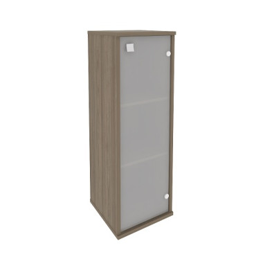 Шкаф средний узкий левый/правый (1 средняя дверь стекло) 412х410х1215  — Аэлита