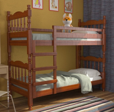 Детская двухъярусная кровать &quot;СОНЯ&quot; из массива сосны — Аэлита