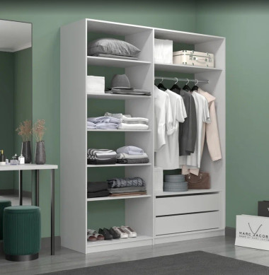 Прямая гардеробная 1816*507, высота 2200 &mdash; Аэлита